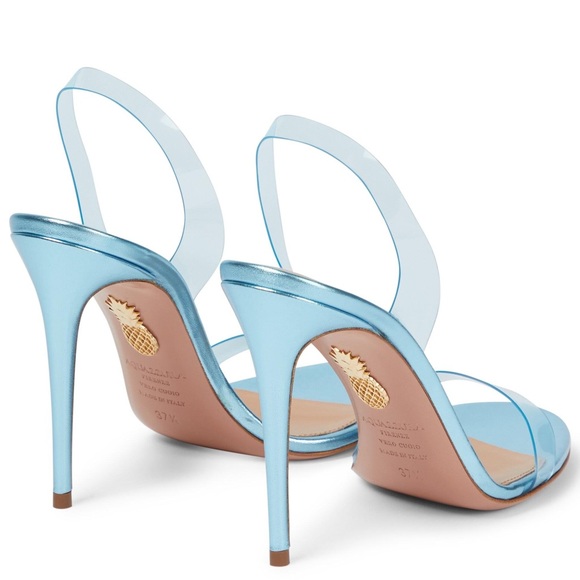 Aquazzura So Nude PVC Slingback Sandals 38.5 - Picture 4 of 14